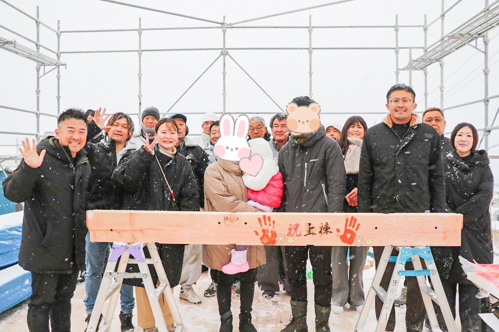 東御市T様邸　雪の❄上棟手形式