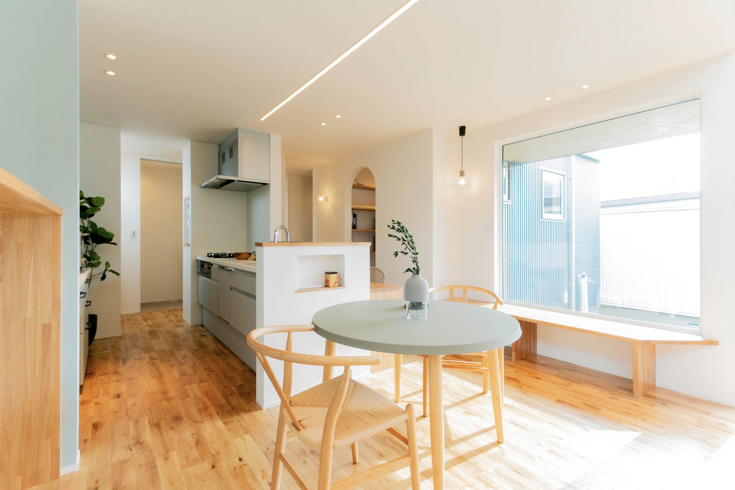 平屋×中庭×ヌックのある家